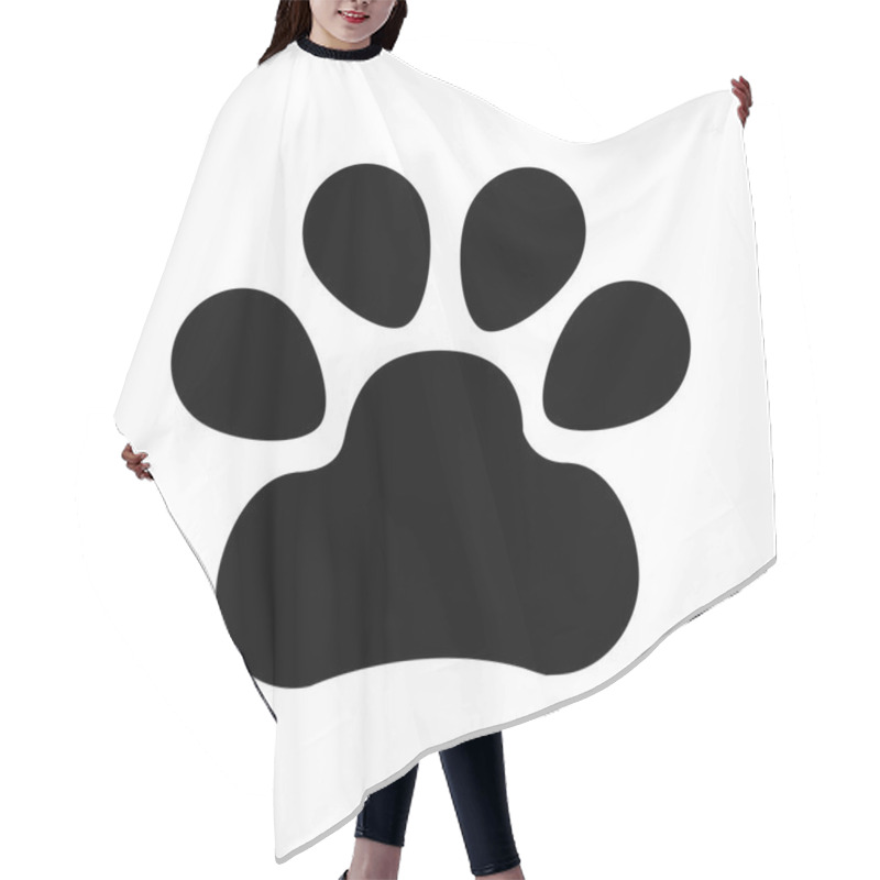 Personality  Animal Footprint Isolated Icon Hair Cutting Cape