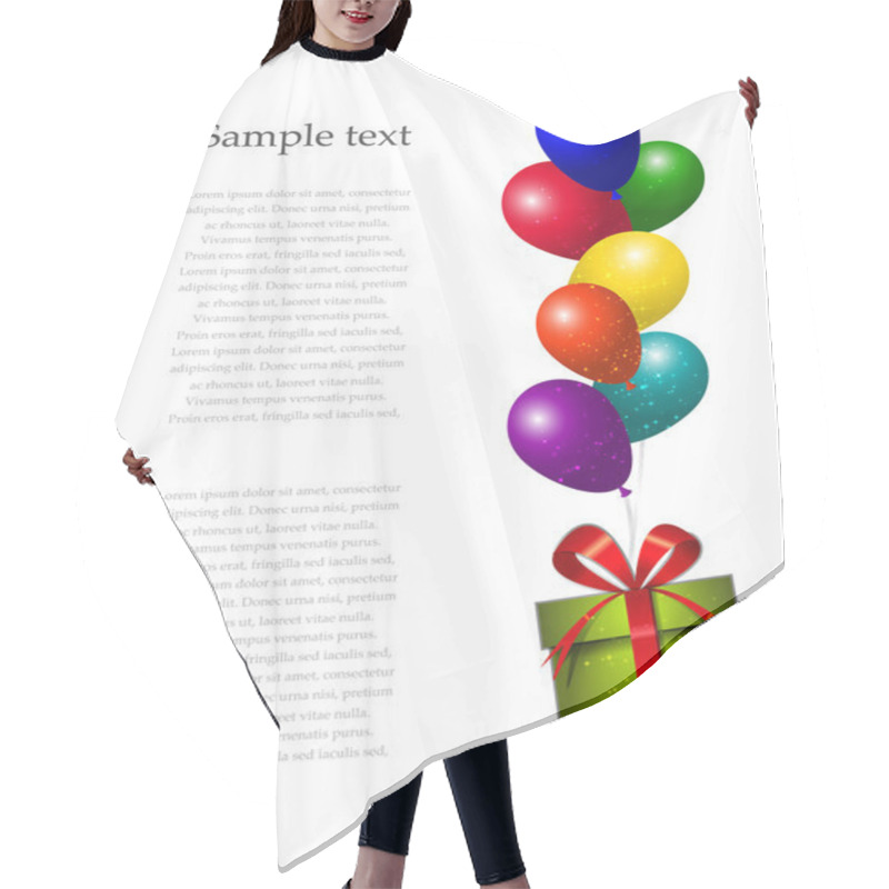 Personality  Vector Hot Air Balloons Background Hair Cutting Cape