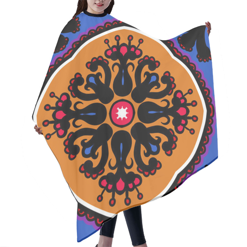 Personality  Suzani, Vector Seamless Ethnic Pattern Hair Cutting Cape