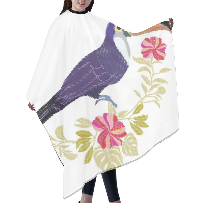 Personality  Toucan Embroidery, Illustration, Vector, Bird Hair Cutting Cape