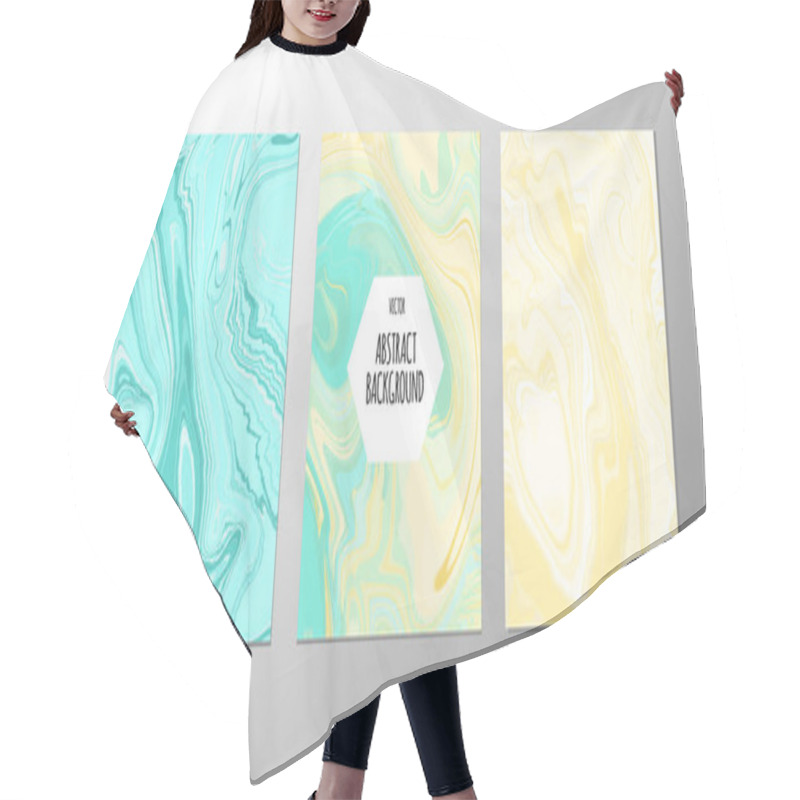 Personality  Vector Abstract Background  Marble Texture Hair Cutting Cape