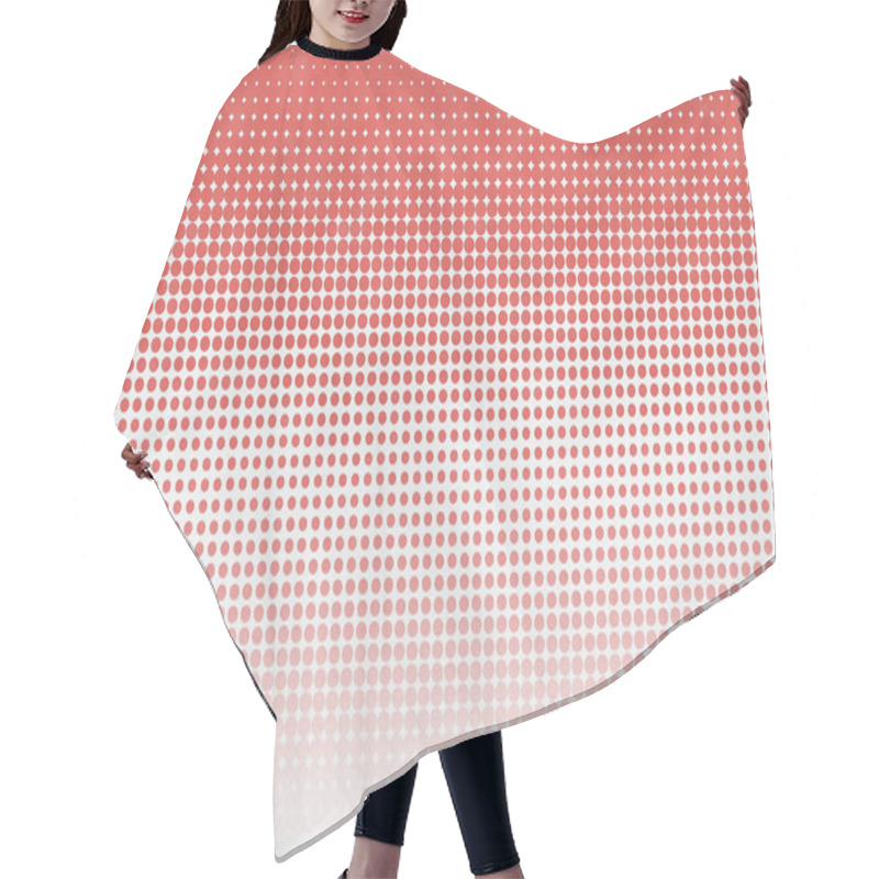 Personality  Abstract Red Dots Pattern With Gradient Halftone Effect And Paper Textured For Background Hair Cutting Cape