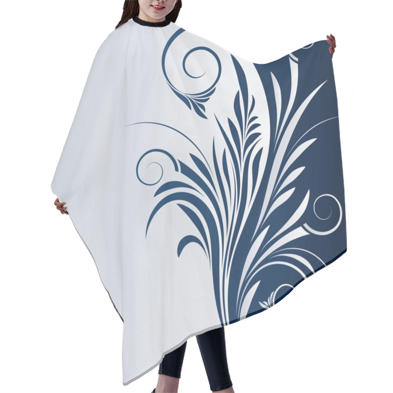 Personality  Vector Floral Swirl Hair Cutting Cape