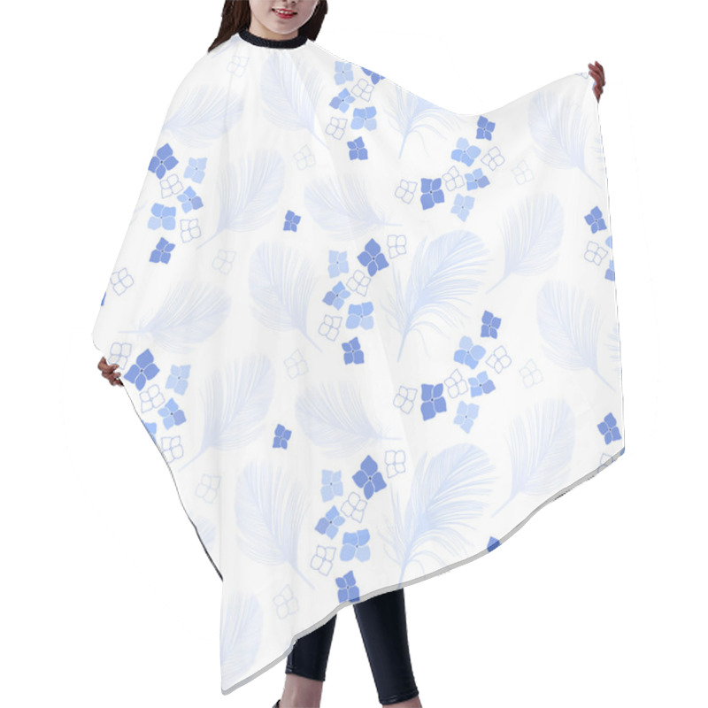 Personality  Pattern With Flowers And Feathers. Hair Cutting Cape