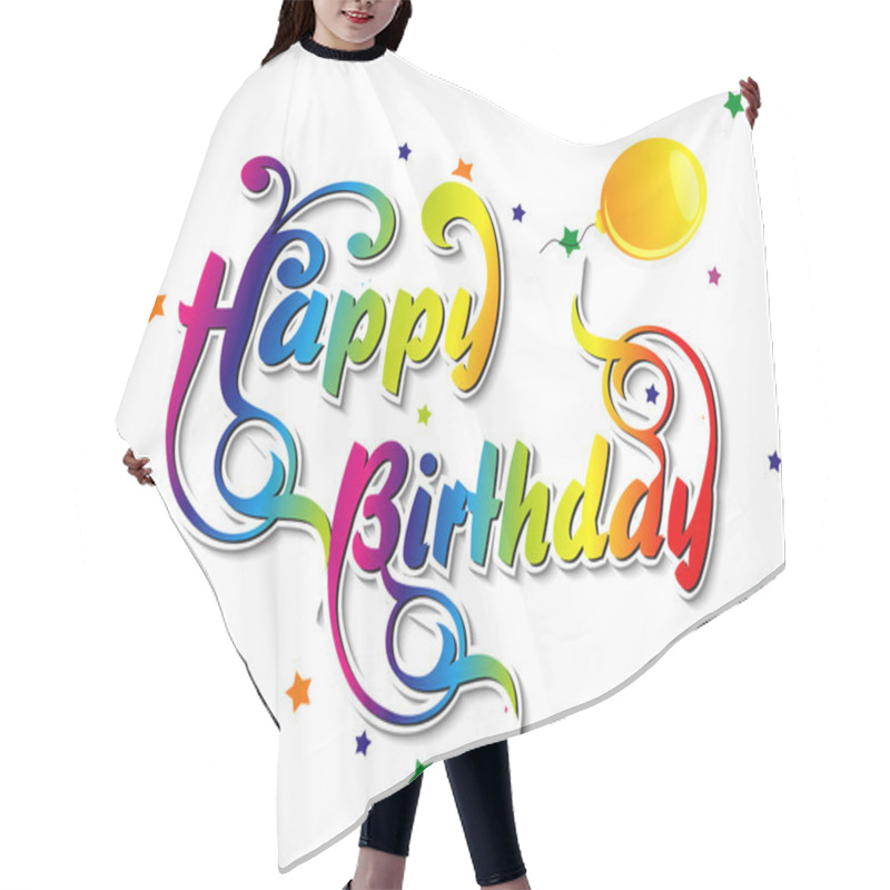 Personality  Abstract Happy Birthday Card Hair Cutting Cape