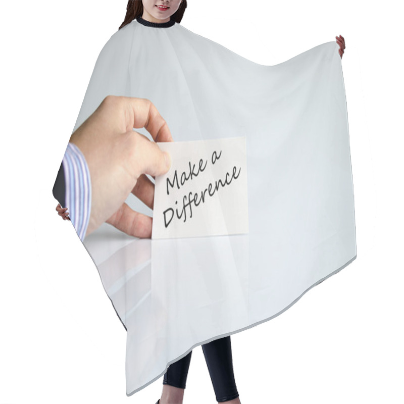 Personality  Make A Difference Text Concept Hair Cutting Cape