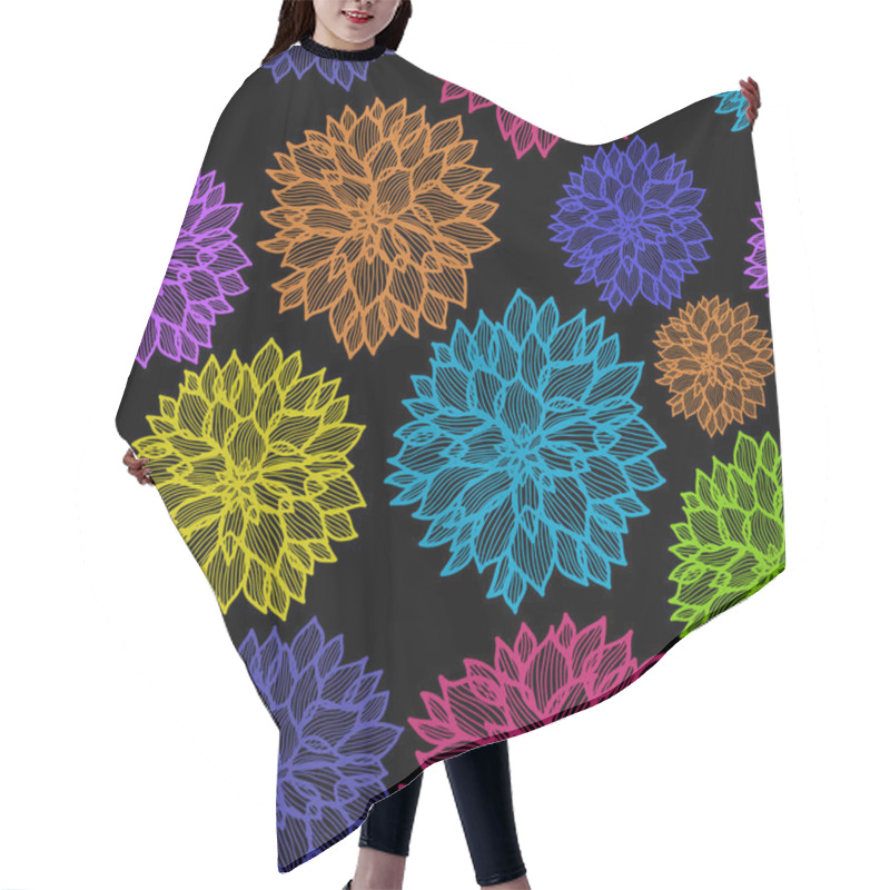 Personality  Seamless Floral Pattern Hair Cutting Cape