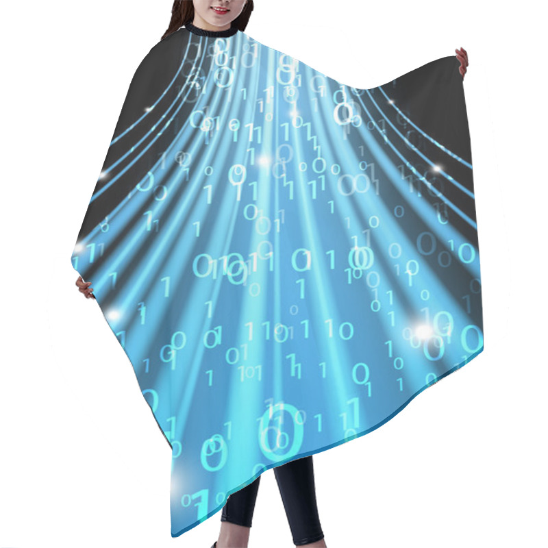 Personality  Blue Binary Code Hair Cutting Cape