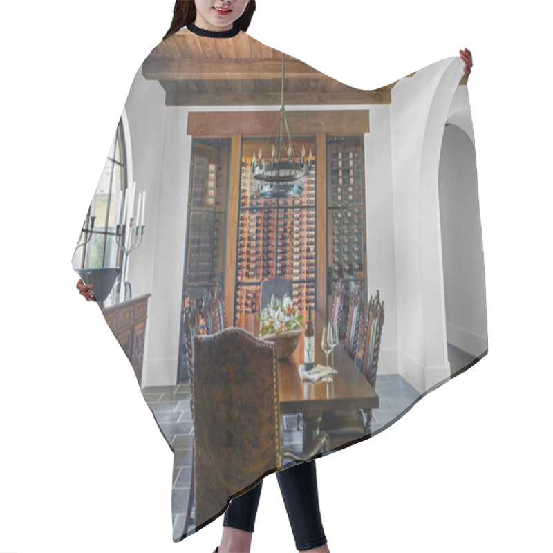 Personality  Formal Dining Room With Wine Cellar Hair Cutting Cape