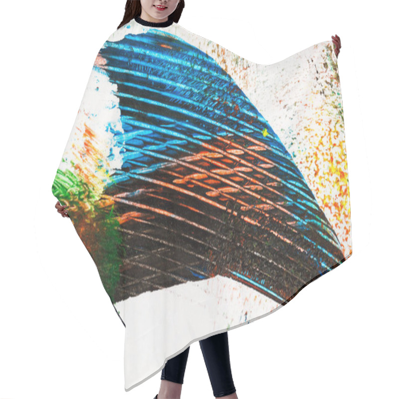 Personality  Abstract Vibrant Acrylic Art Background Hair Cutting Cape