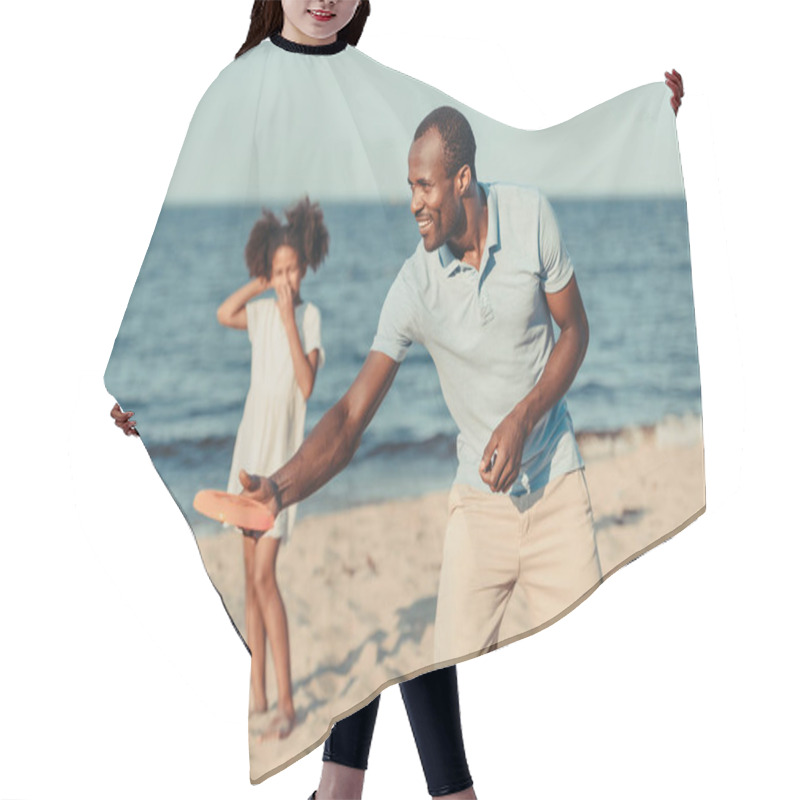 Personality  African American Father And Daughter Hair Cutting Cape