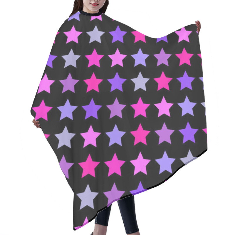 Personality  Seamless Pattern With Stars Hair Cutting Cape