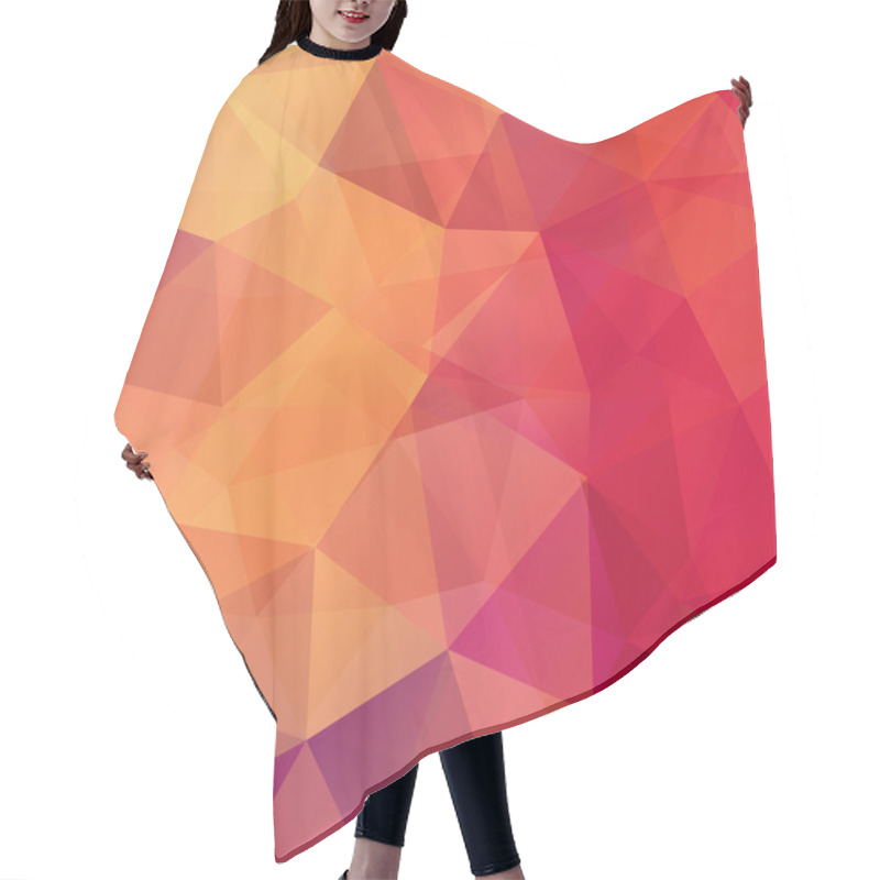 Personality  Abstract Background Consisting Of Orange, Red Triangles, Vector Illustration Hair Cutting Cape