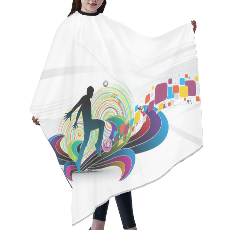 Personality  Abstract Futuristic Background Hair Cutting Cape