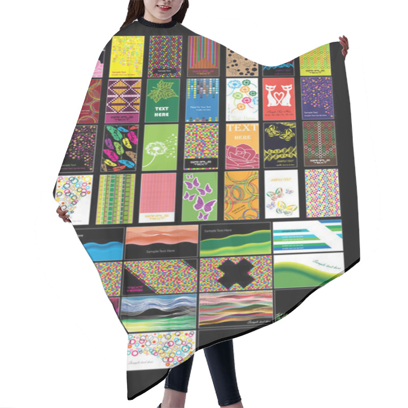 Personality  Cards With Various Motives Hair Cutting Cape