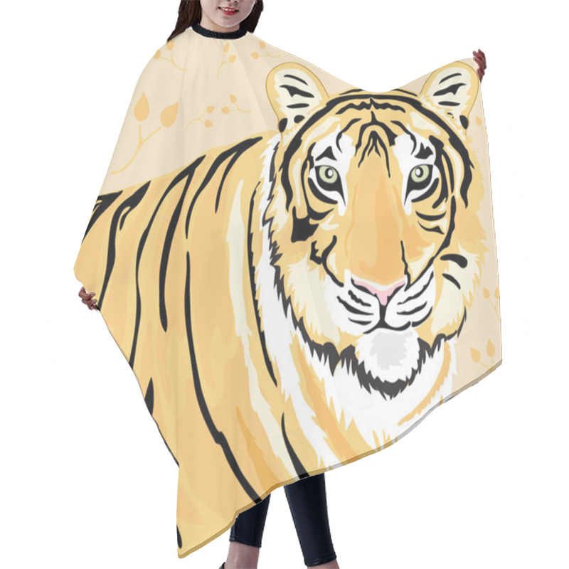 Personality  Tiger Hair Cutting Cape