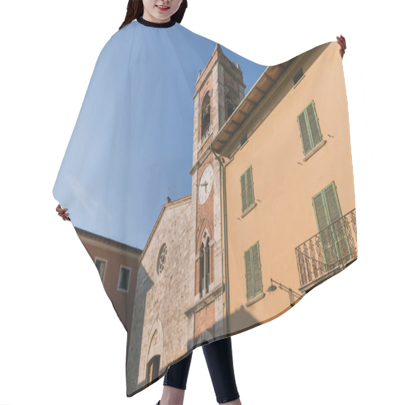 Personality  Low Angle View Of Buildings And Clear Blue Sky In Tuscany, Italy Hair Cutting Cape