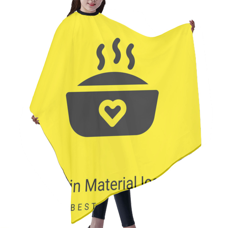 Personality  Baby Food Minimal Bright Yellow Material Icon Hair Cutting Cape