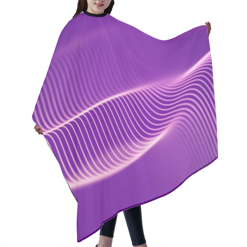 Personality  3D Sound Waves. Big Data Abstract Visualization. Hair Cutting Cape