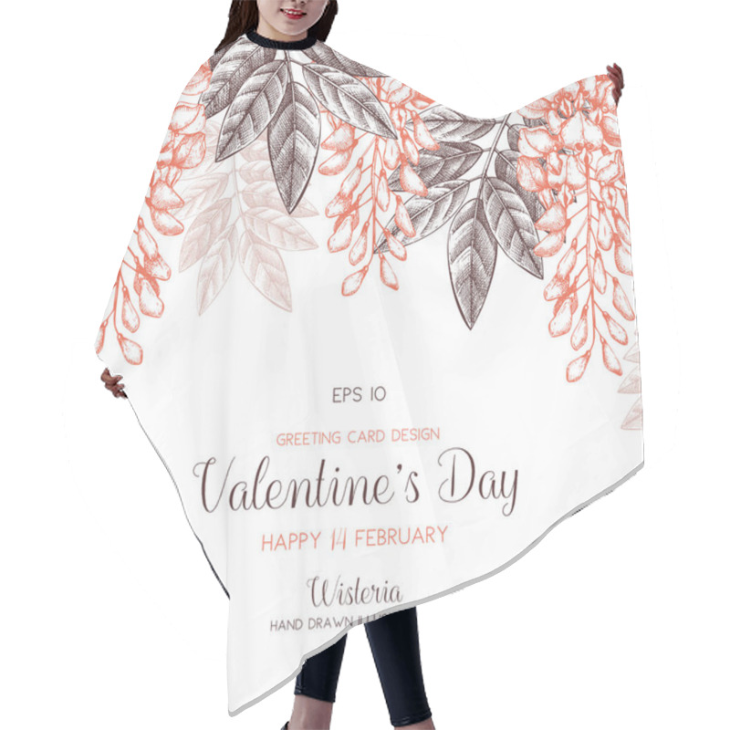 Personality   Floral Valentine's Day Card  Hair Cutting Cape