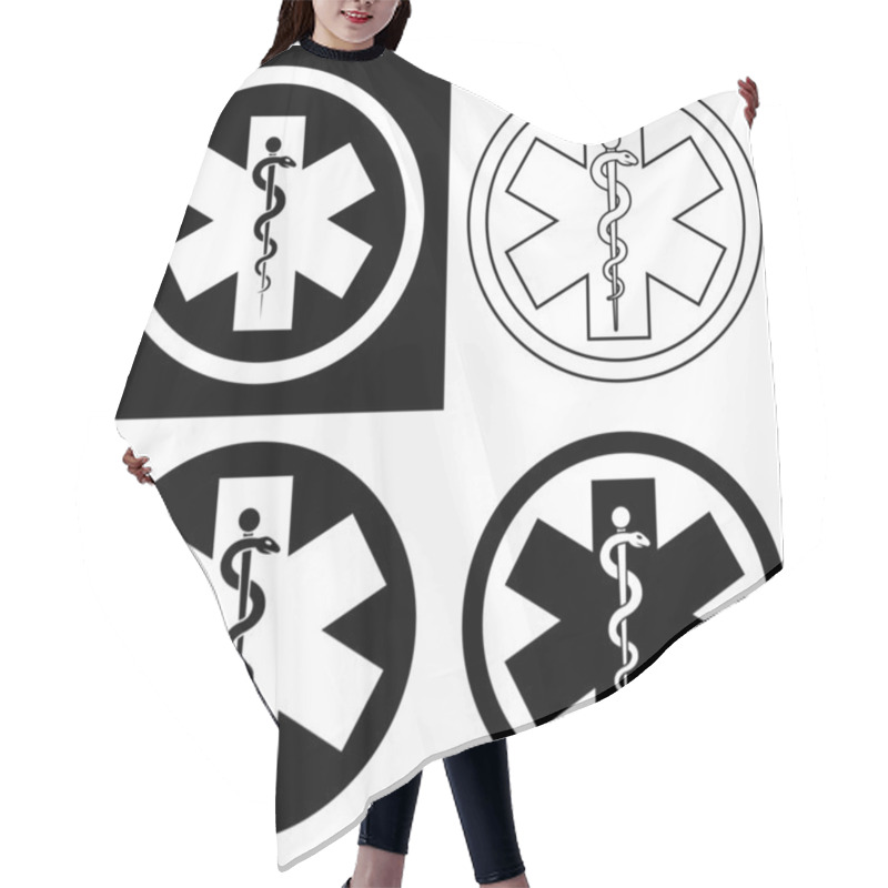 Personality  Emergency Symbol Hair Cutting Cape