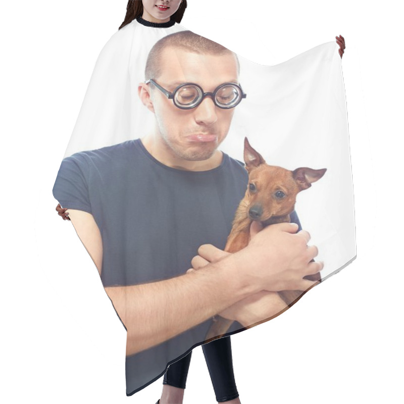 Personality  Nerd And Dog Hair Cutting Cape