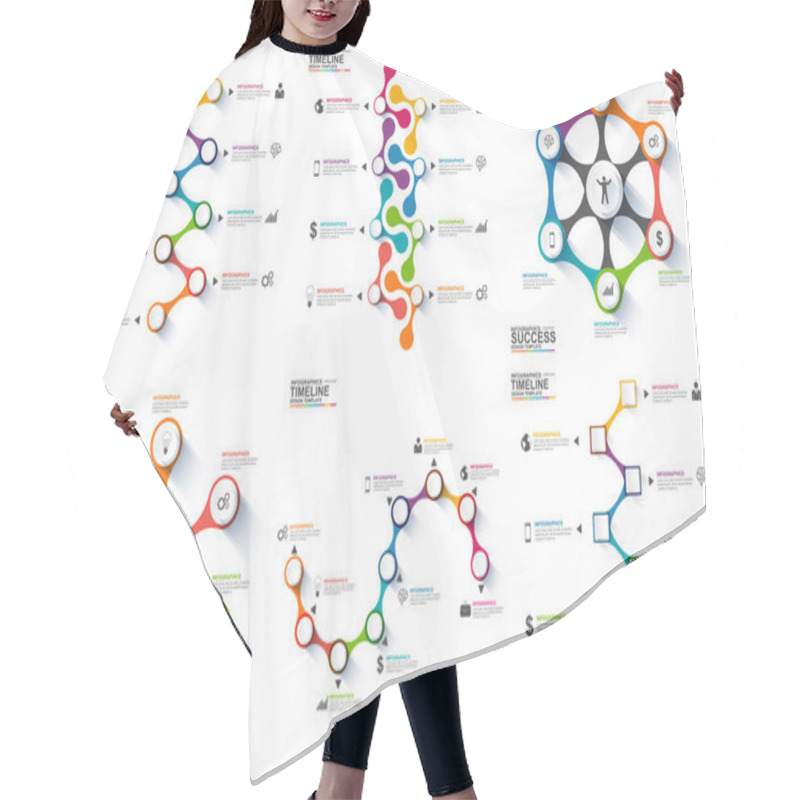 Personality  Set Of Timeline Infographic Data Visualization Hair Cutting Cape