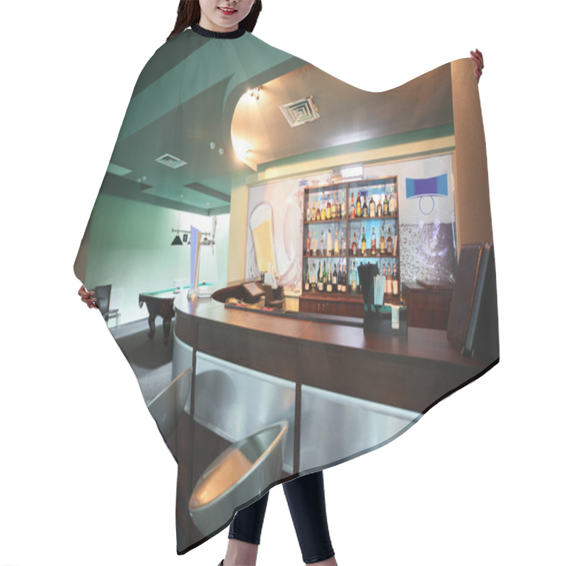 Personality  Interior Of Beautiful And Modern Billiard Hair Cutting Cape