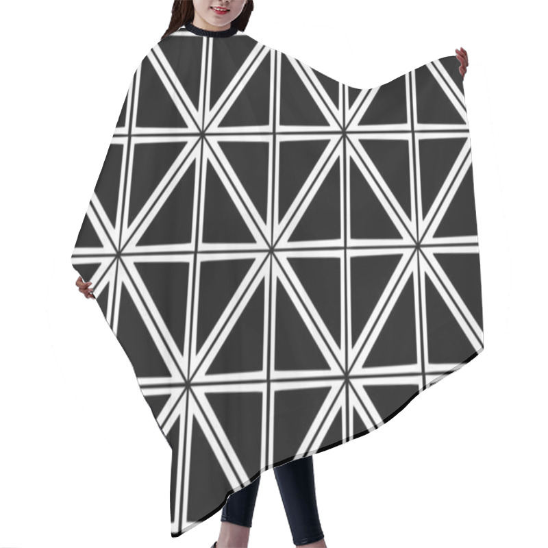 Personality  Black And White Rhythmic Seamless Pattern. Vector Illustration Hair Cutting Cape