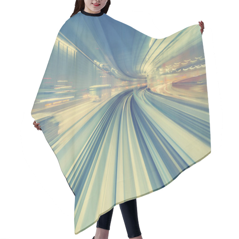 Personality  High Speed Technology Concept Via A Tokyo Monorail Hair Cutting Cape