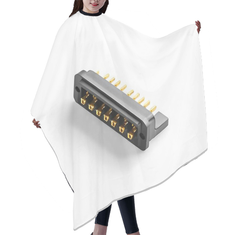 Personality  Edge Connector Isolated On A White Background Hair Cutting Cape