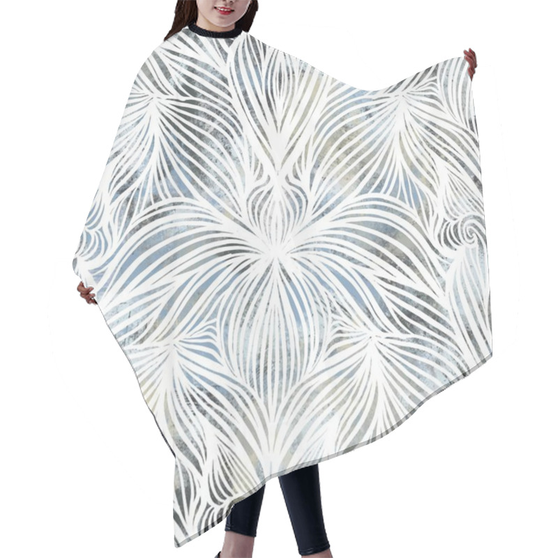 Personality  Seamless Neutral And White Grungy Classic Abstract Surface Pattern Design For Print. Hair Cutting Cape