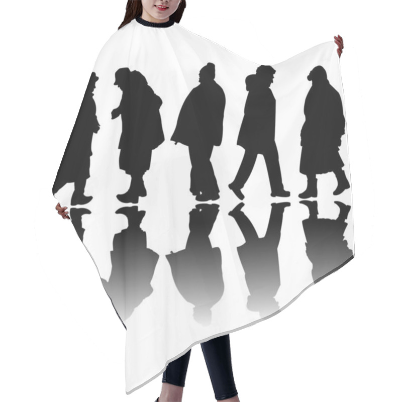 Personality  Old Black Silhouettes Hair Cutting Cape