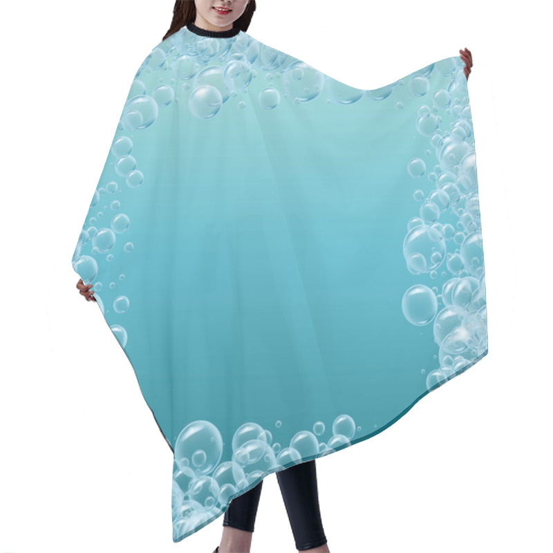 Personality  Transparent Soap Or Water Bubbles Background Hair Cutting Cape