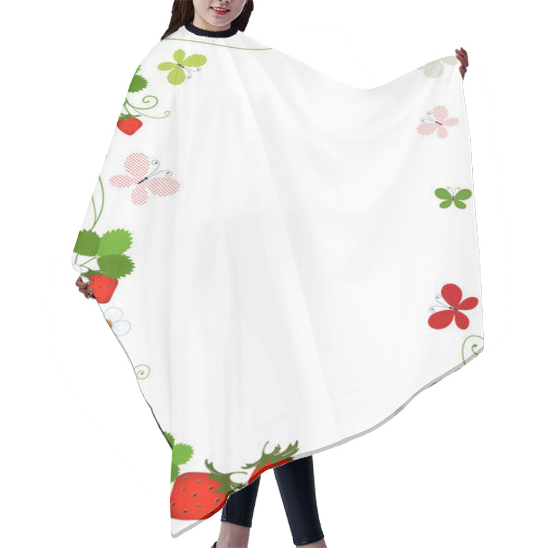 Personality  Colourful Floral Frame Hair Cutting Cape