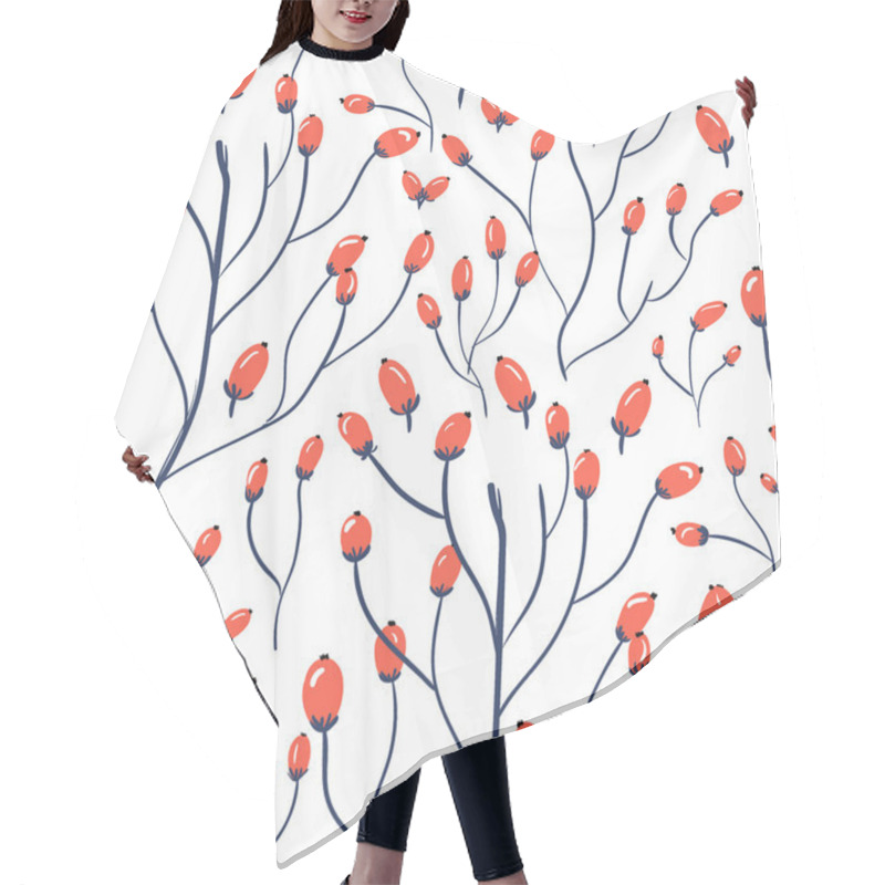 Personality  Seamless Floral Pattern With Folk Motif. Pretty Doodle Flowers And Textures Hair Cutting Cape