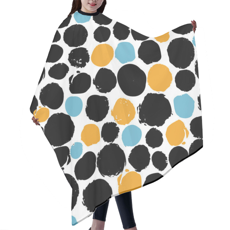 Personality  Pattern With Brush Stroke Circles Hair Cutting Cape