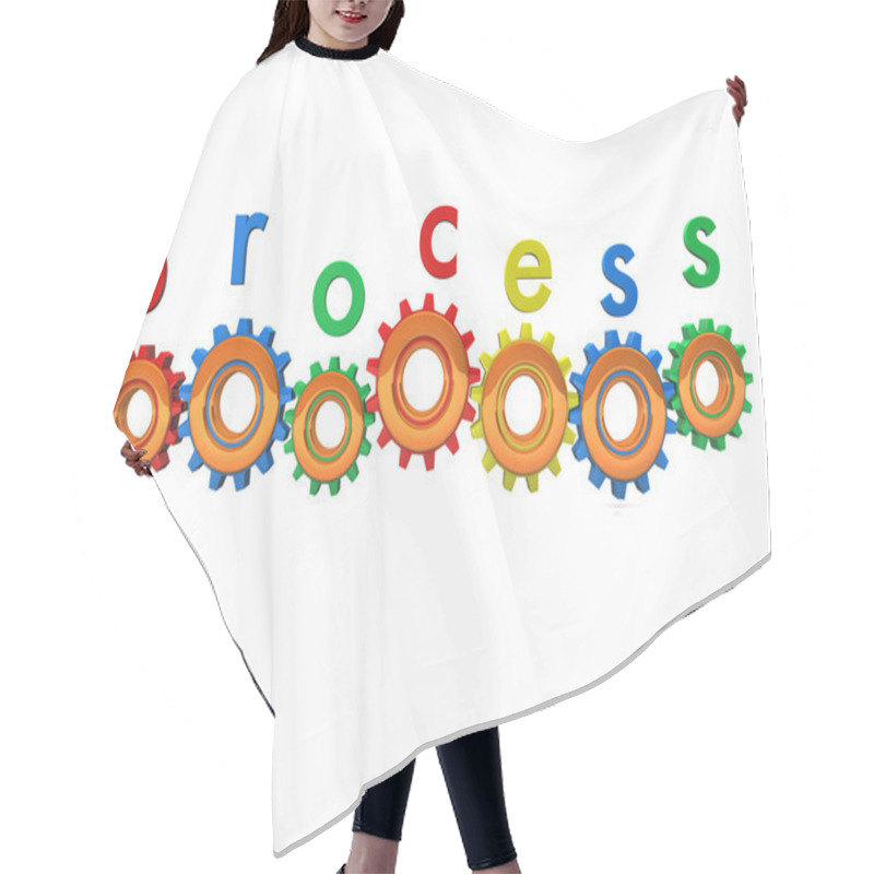 Personality  Gears Process Hair Cutting Cape