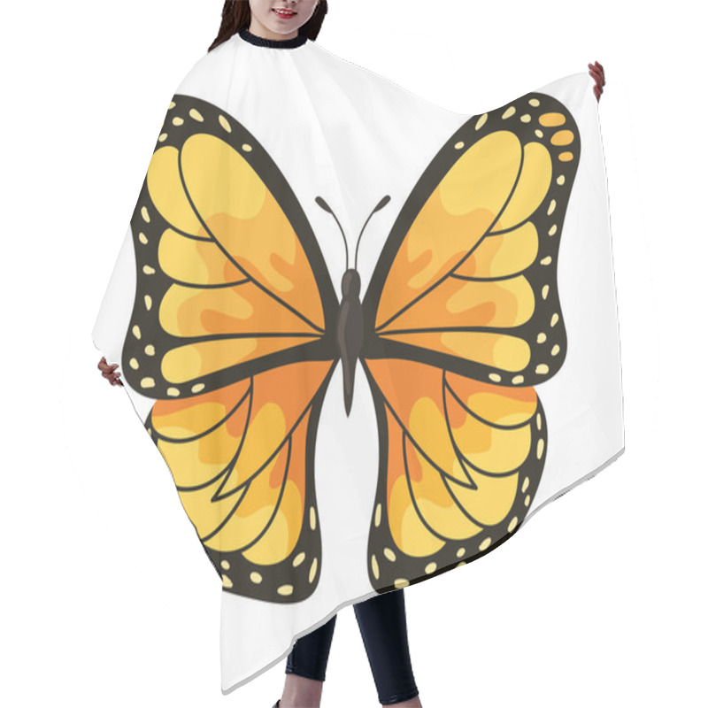 Personality  Butterfly Monarca Illustration Isolated Vector Hair Cutting Cape