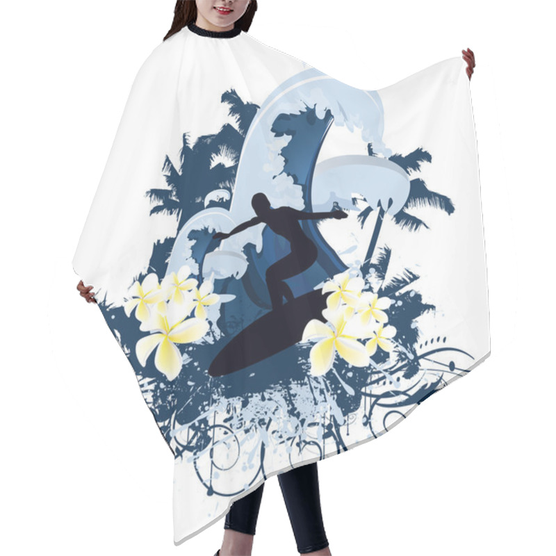 Personality  Surf Summer Hair Cutting Cape