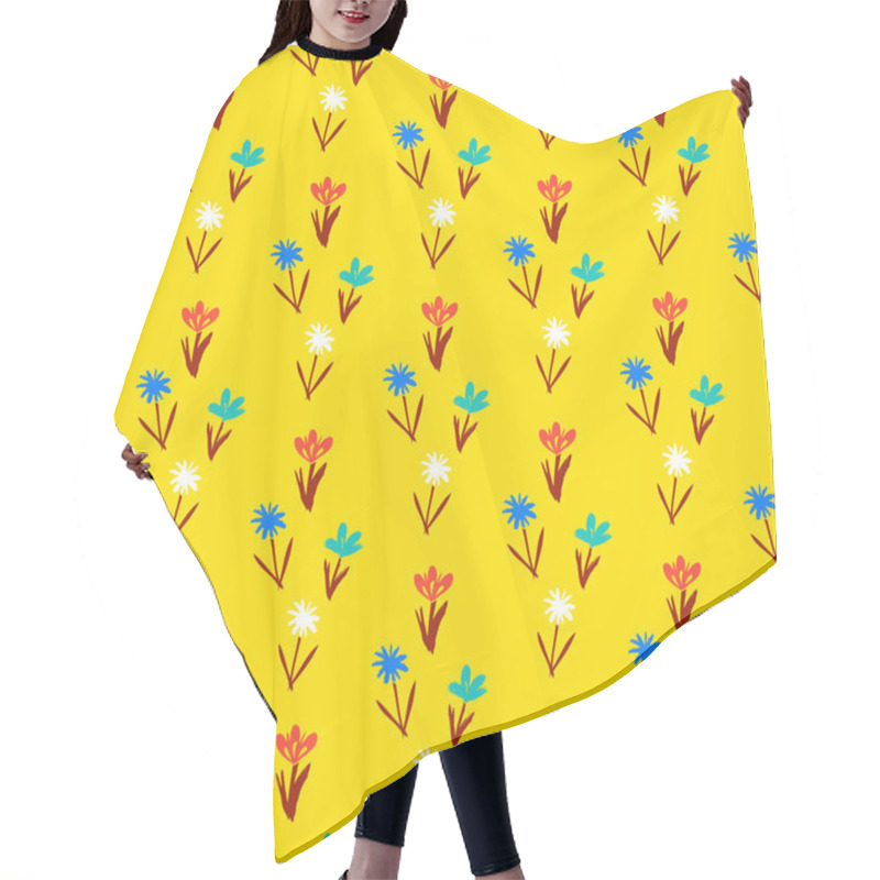 Personality  Seamless Floral Pattern With Small Flowers Hair Cutting Cape