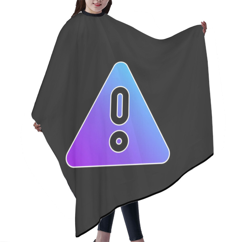 Personality  Alarm Blue Gradient Vector Icon Hair Cutting Cape