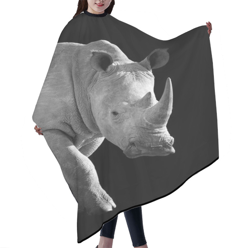 Personality  Rhino On Dark Background Hair Cutting Cape