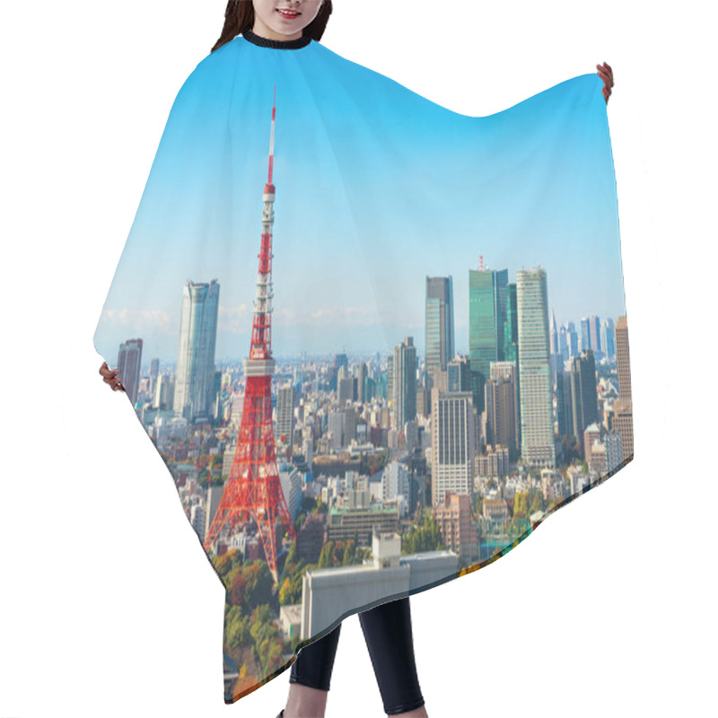 Personality  Tokyo Tower, Japan -  Tokyo City Skyline And Cityscape Hair Cutting Cape