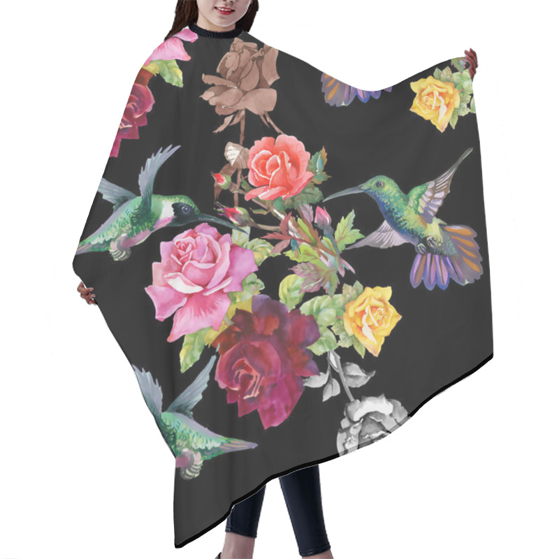 Personality  Exotic Birds With Flowers Hair Cutting Cape