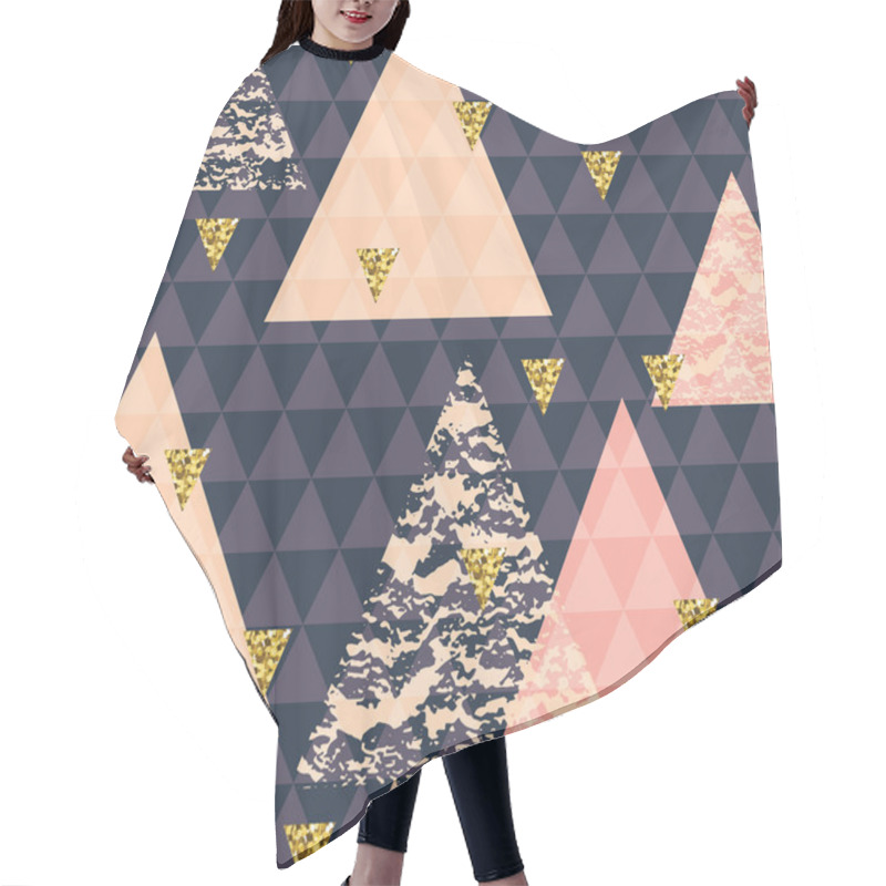 Personality  Abstract Hand Drawn Geometric Pattern Hair Cutting Cape