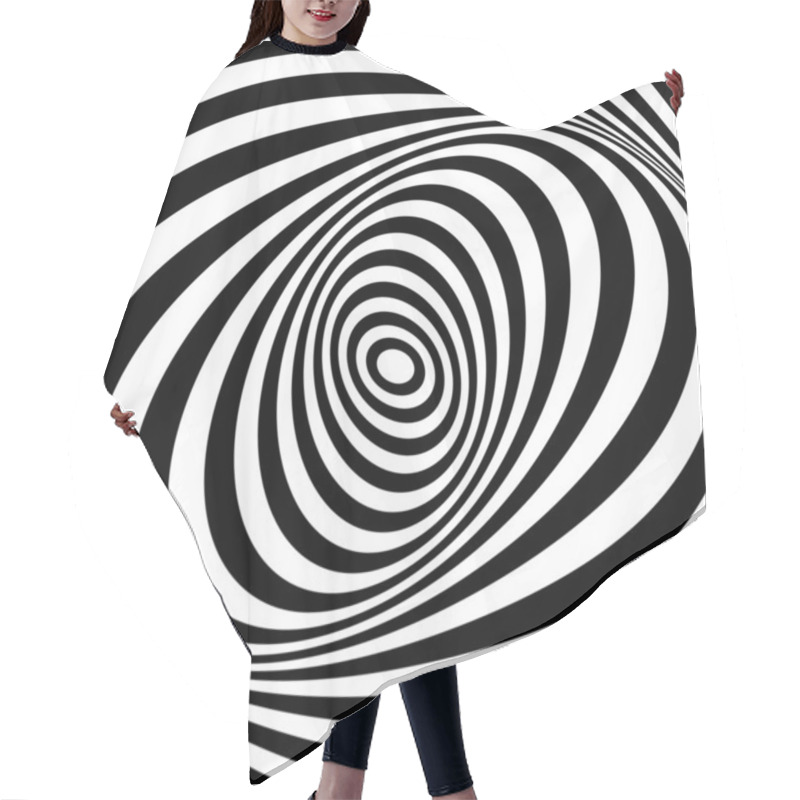 Personality  Whirl Movement Illusion.  Hair Cutting Cape