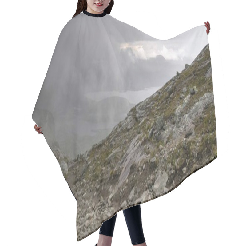 Personality  Mountain Nature Landscape In Morway Summer Hair Cutting Cape