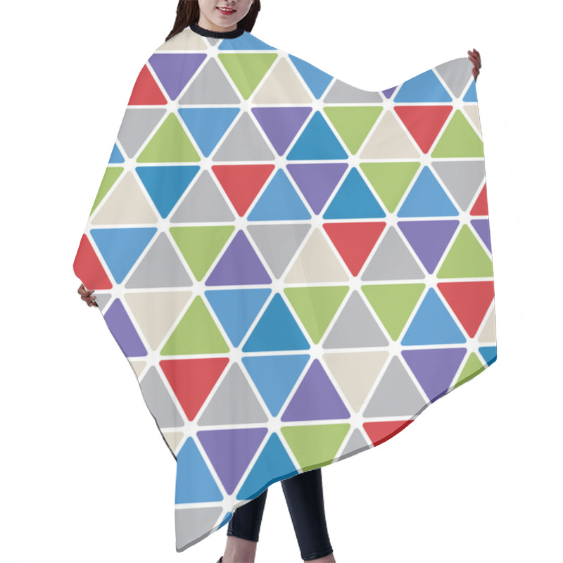 Personality  Triangles Seamless Background. Hair Cutting Cape