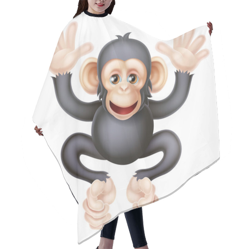 Personality  Cute Cartoon Baby Chimp Hair Cutting Cape